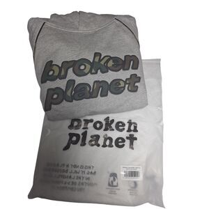 Broken Planet Performance Hoodie Heather Grey NWT Size Medium